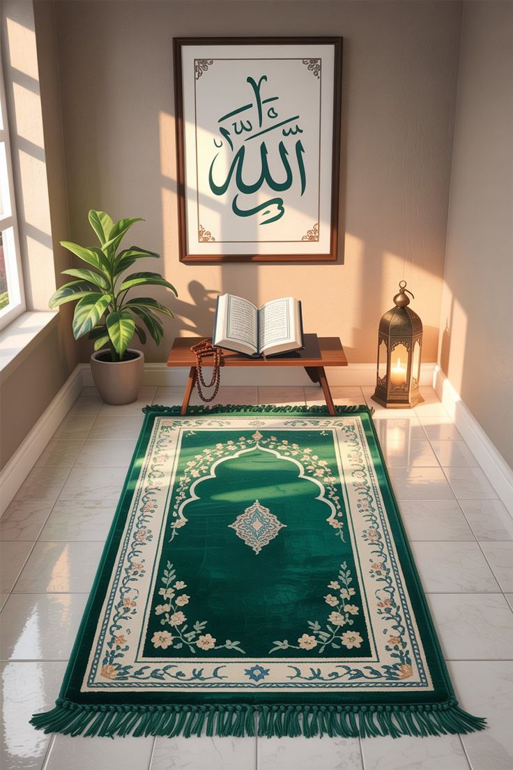 Green Rectangle Premium Janamaz